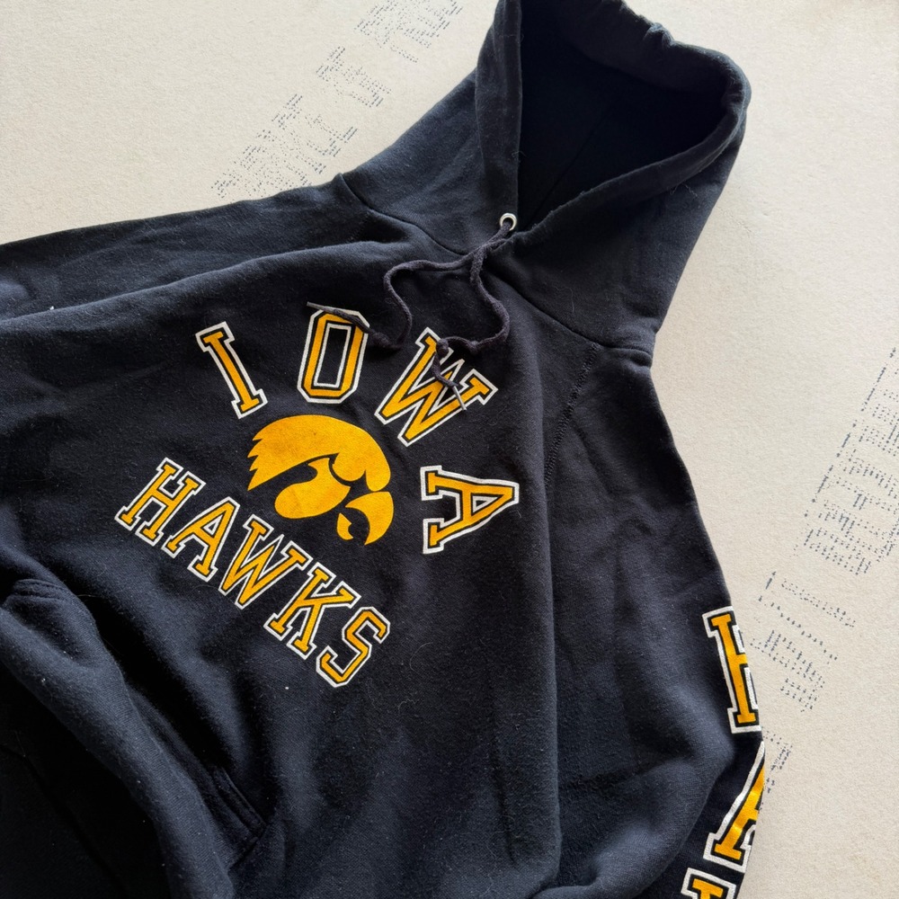 Vintage 80's Iowa Hawkeyes‎ Hoodie
